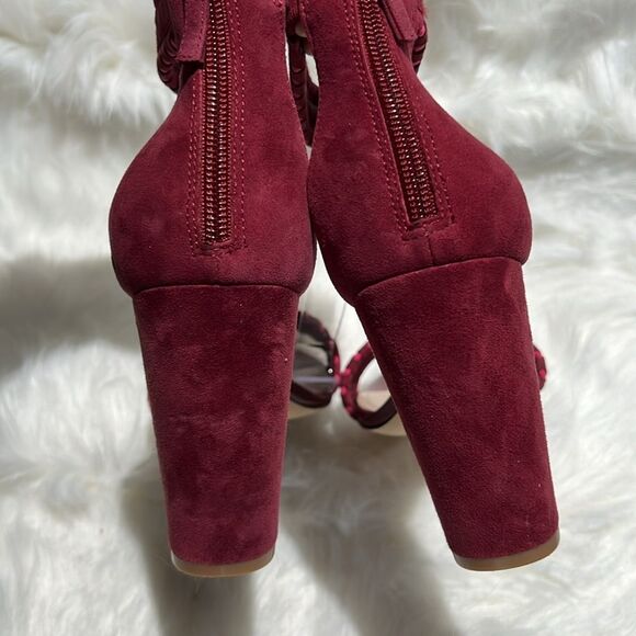 {WHBM}Nathalie Madder Suede/Leather Strappy Heels Size 10M.   B72 - Picture 9 of 11